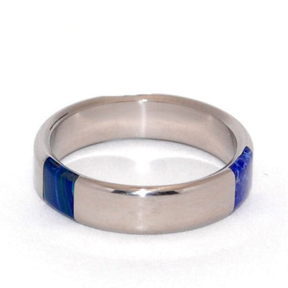 Trinity | Men's Turquoise Stone, Malachite Stone, Sodalite Stone & Titanium Wedding Ring - Minter and Richter Designs