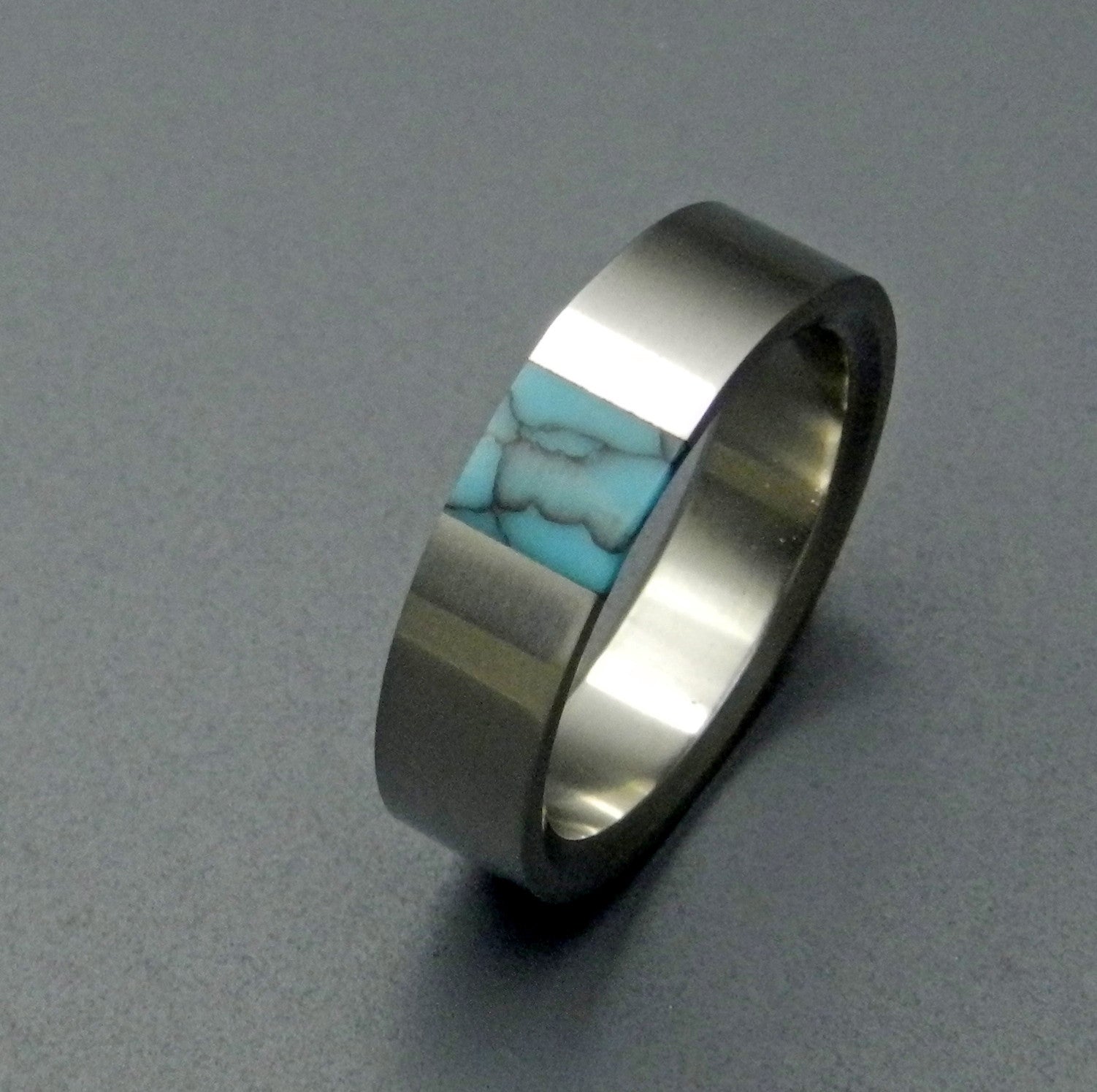 True North | Men's Turquoise & Titanium Wedding Ring - Minter and Richter Designs