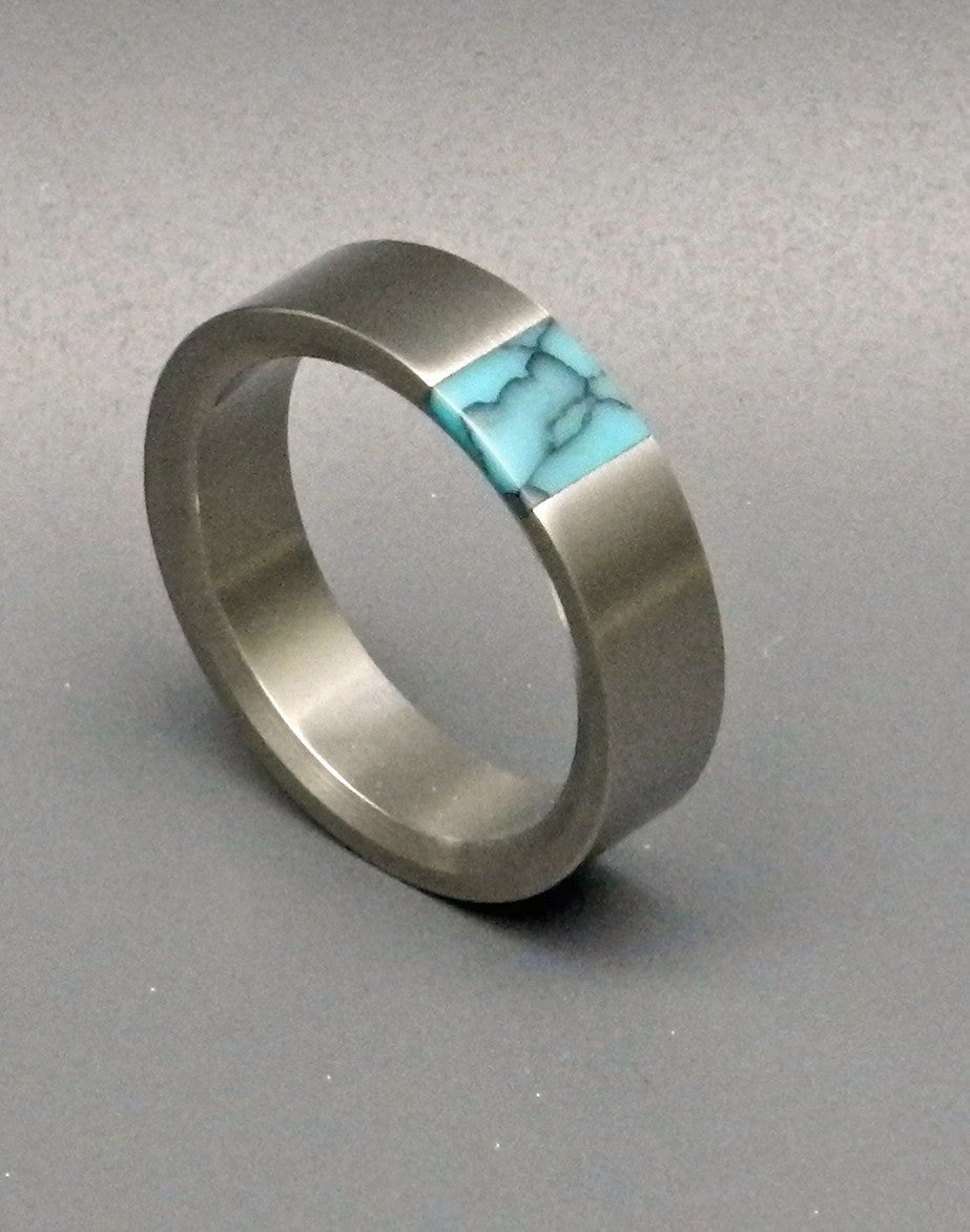 True North | Men's Turquoise & Titanium Wedding Ring - Minter and Richter Designs