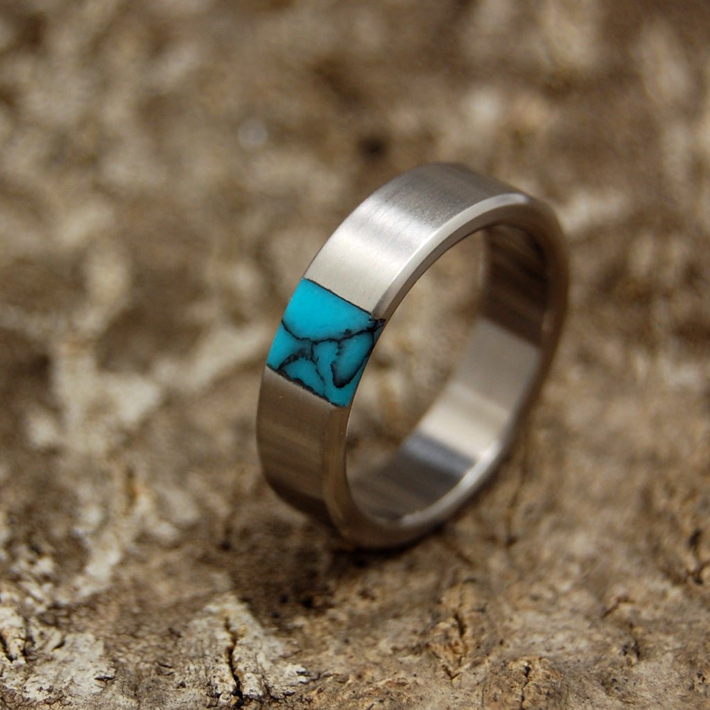 True North | Men's Turquoise & Titanium Wedding Ring - Minter and Richter Designs