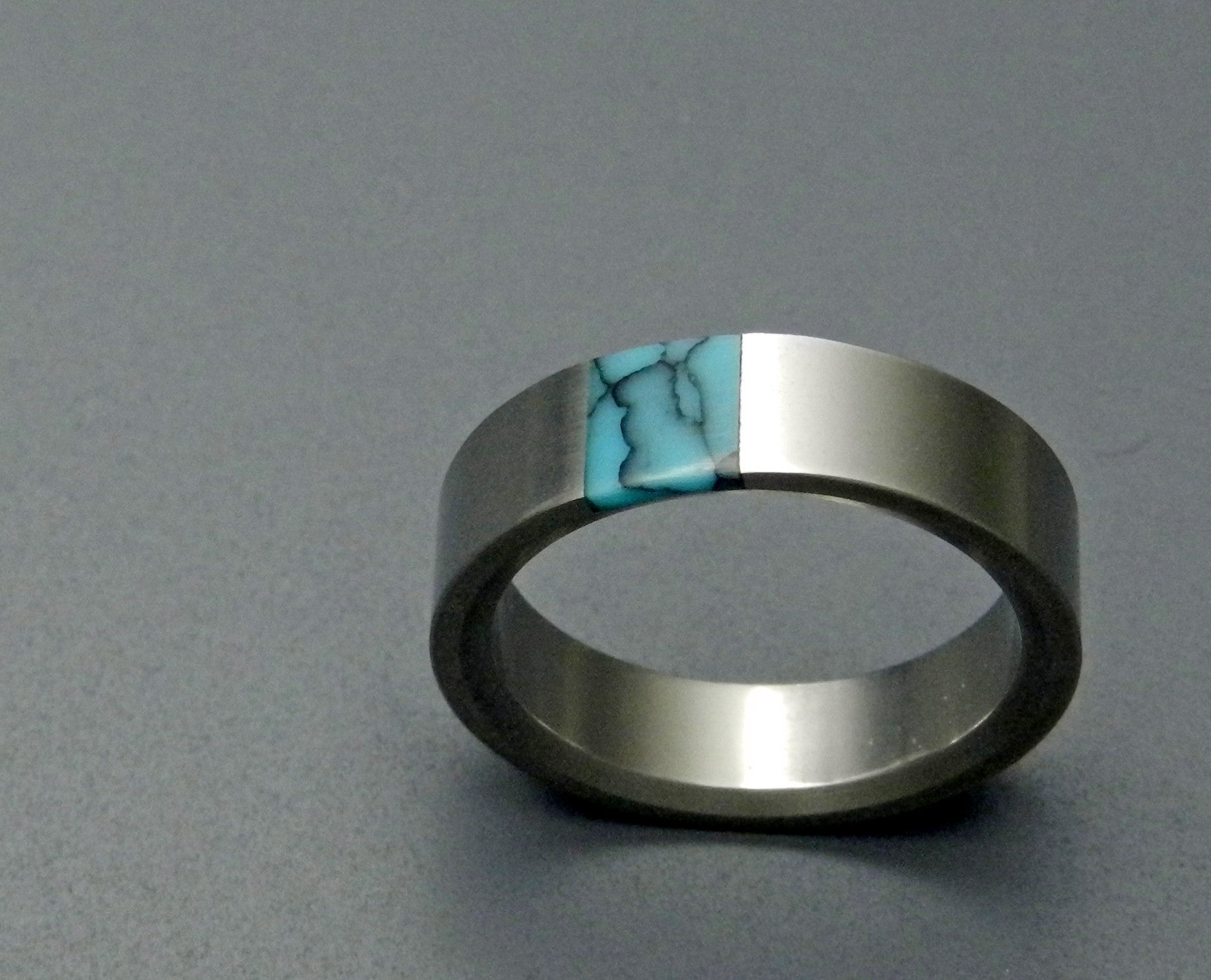 True North | Men's Turquoise & Titanium Wedding Ring - Minter and Richter Designs