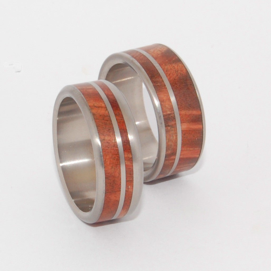 Under The Redwoods | California Redwood - Wooden Wedding Ring Set - Minter and Richter Designs