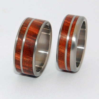 Under The Redwoods | California Redwood - Wooden Wedding Ring Set - Minter and Richter Designs