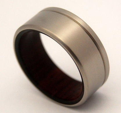 Unfettered | Men's Rosewood & Titanium Wedding Ring - Minter and Richter Designs