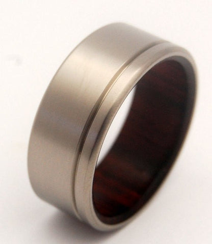 Unfettered | Men's Rosewood & Titanium Wedding Ring - Minter and Richter Designs