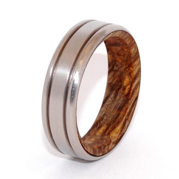 Unfurl | Men's Wood & Titanium Wedding Ring - Minter and Richter Designs