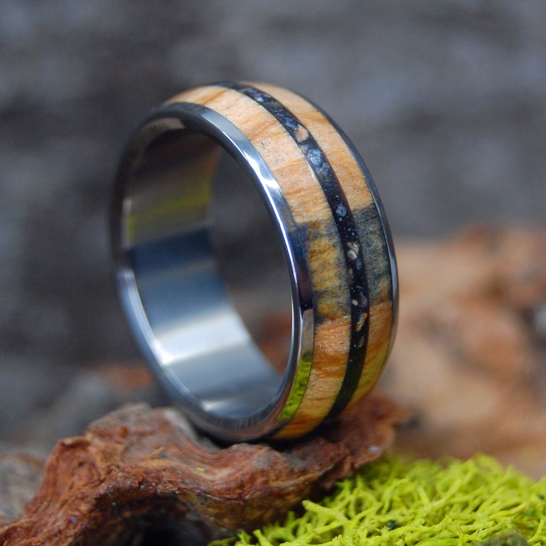 Uss Constitution War Of 1812 | Men's USS Constitution Decking, Boston Sand & Titanium Wedding Ring - Minter and Richter Designs