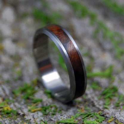 Walnut Wedding Ring | Men's Walnut Wood Wedding Ring - Minter and Richter Designs