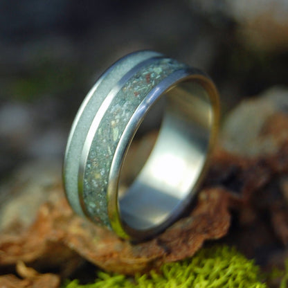 WASHINGTON STATE ROCKS & ST PETES FL SAND | Beach Sand Wedding Ring - Minter and Richter Designs