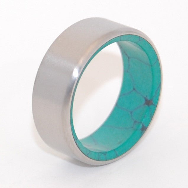 Webbed Malachite Steady Desire | Men's Malachite & Titanium Wedding Ring - Minter and Richter Designs