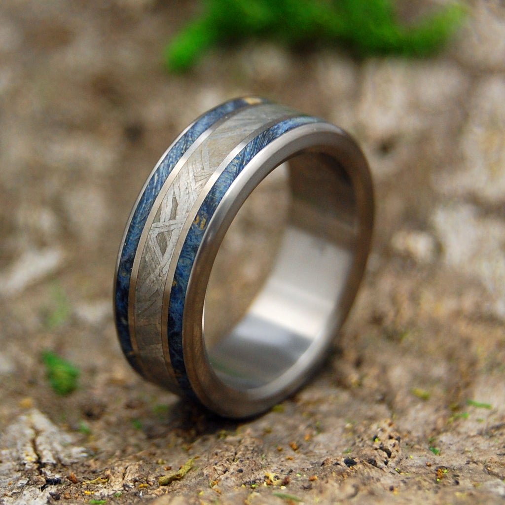 When A Tree Meets Meteorite | Men's Meteorite & Wood Wedding Ring - Minter and Richter Designs