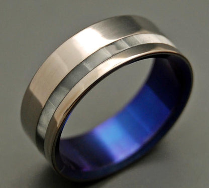 When You Entered | Men's Gray Pearl, Opalescent & Titanium Wedding Ring - Minter and Richter Designs