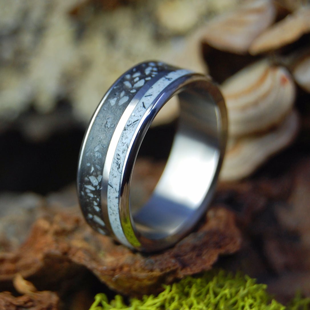 Where Goliath Fell I Elah Valley Stones | Men's Elah Valley Stones & Titanium Wedding Ring - Minter and Richter Designs