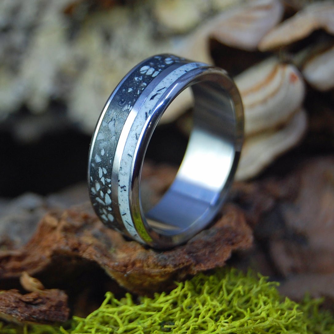 Where Goliath Fell I Elah Valley Stones | Men's Elah Valley Stones & Titanium Wedding Ring - Minter and Richter Designs