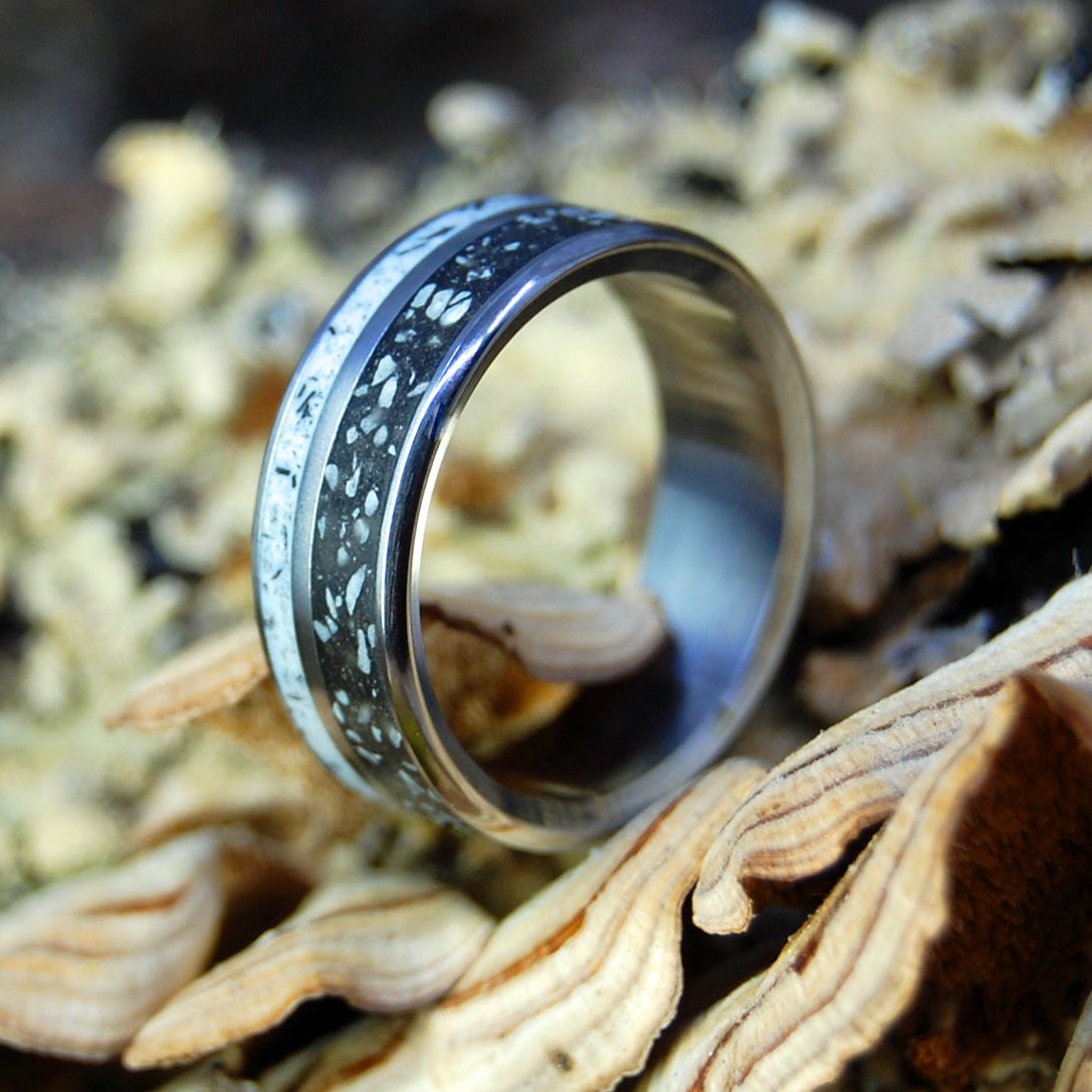 Where Goliath Fell I Elah Valley Stones | Men's Elah Valley Stones & Titanium Wedding Ring - Minter and Richter Designs