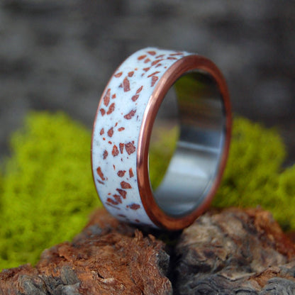 White Zion | Men's Sandstone, Copper & Titanium Wedding Ring - Minter and Richter Designs