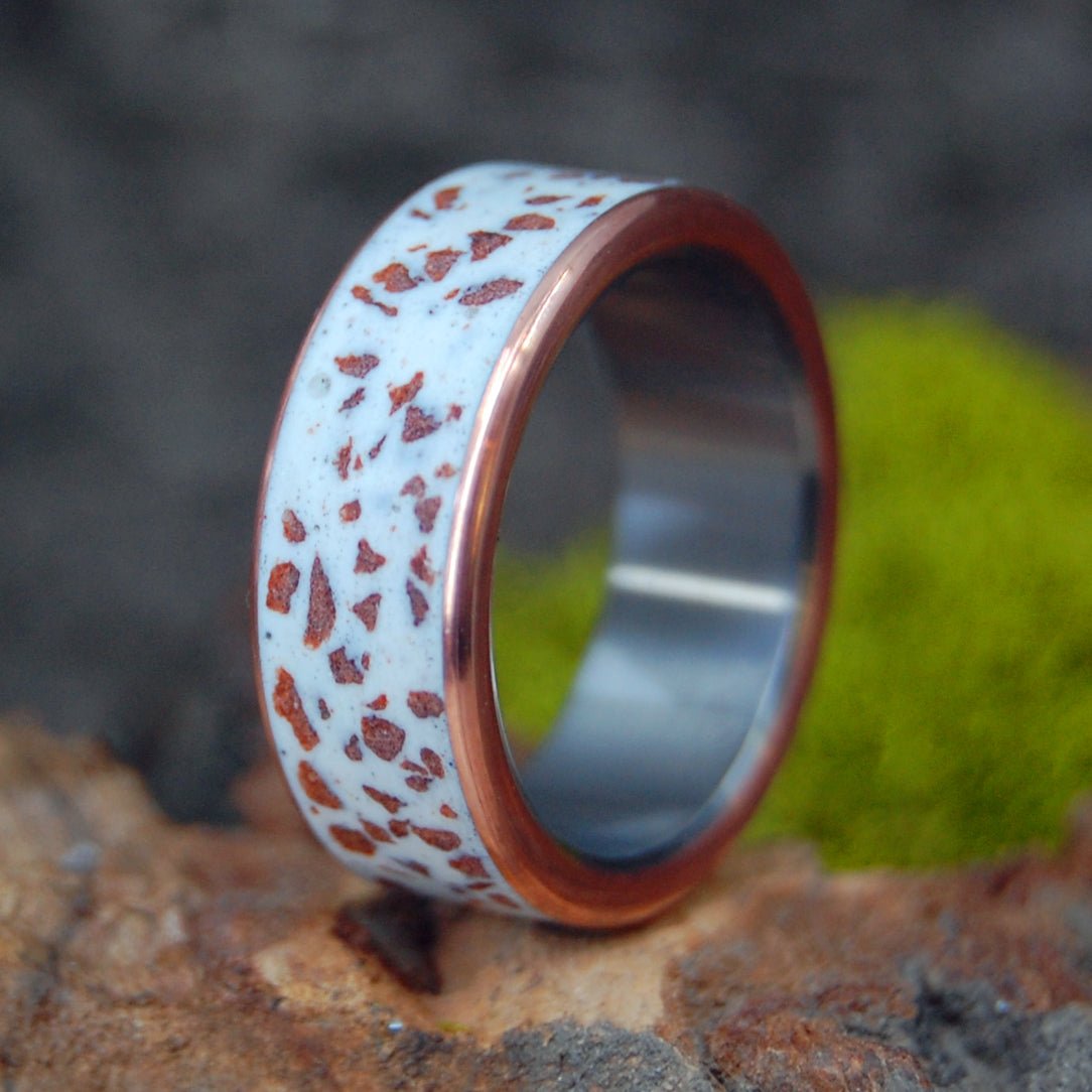 White Zion | Men's Sandstone, Copper & Titanium Wedding Ring - Minter and Richter Designs