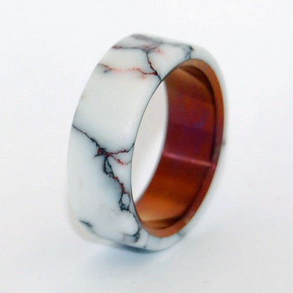 Wild Horse Bronze | Men's Jasper Stone & Titanium Wedding Ring - Minter and Richter Designs