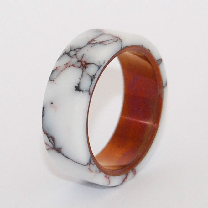 Wild Horse Bronze | Men's Jasper Stone & Titanium Wedding Ring - Minter and Richter Designs