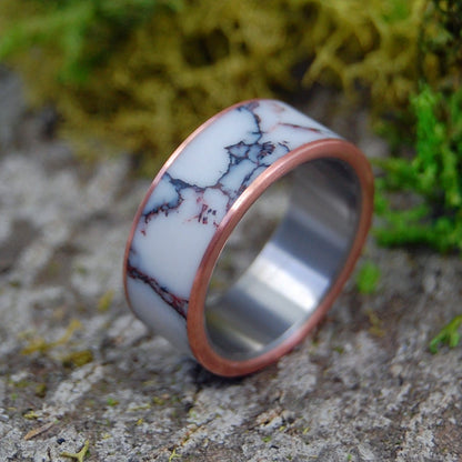 Wild Horse Copper | Men's Jasper Stone, Copper & Titanium Wedding Ring - Minter and Richter Designs