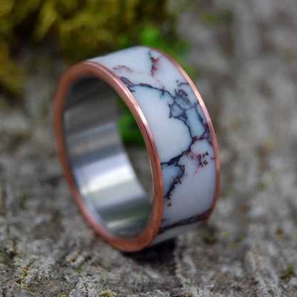 Wild Horse Copper | Men's Jasper Stone, Copper & Titanium Wedding Ring - Minter and Richter Designs