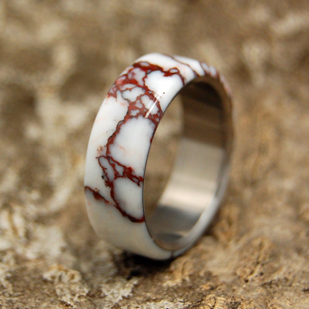 Wild Horse | Men's Jasper Stone & Titanium Wedding Ring - Minter and Richter Designs