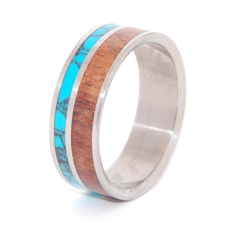 Wings Unite | Men's Wood, Stone & Titanium Wedding Ring - Minter and Richter Designs