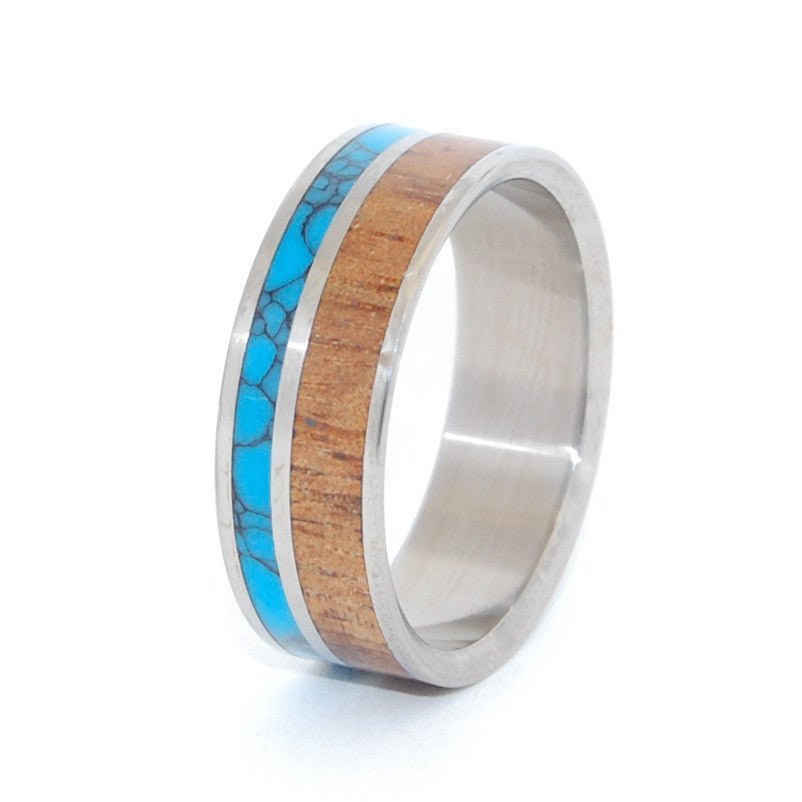 Wings Unite | Men's Wood, Stone & Titanium Wedding Ring - Minter and Richter Designs