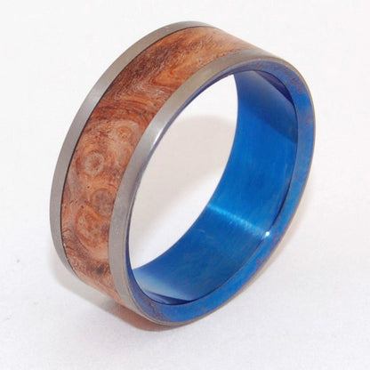 Wishing Well | Men's Wood & Anodized Titanium Wedding Ring - Minter and Richter Designs