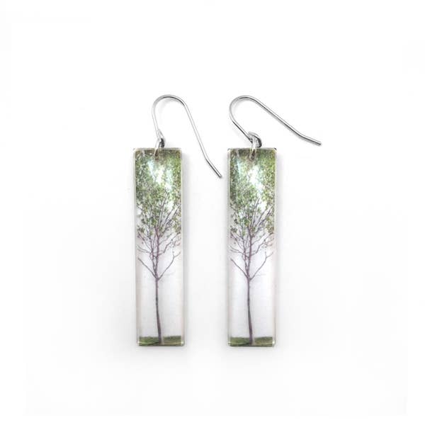 Women's Jewelry, Valentines Day Gift, Wedding Jewelry | Tall Green Tree EarRing - Minter and Richter Designs