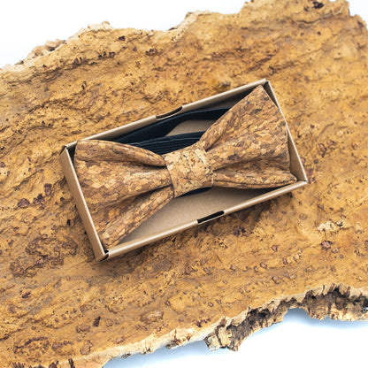 Wood Grain Smart Cork Bow - Tie - Handmade Bow Tie - Groomsmen Gift - Minter and Richter Designs