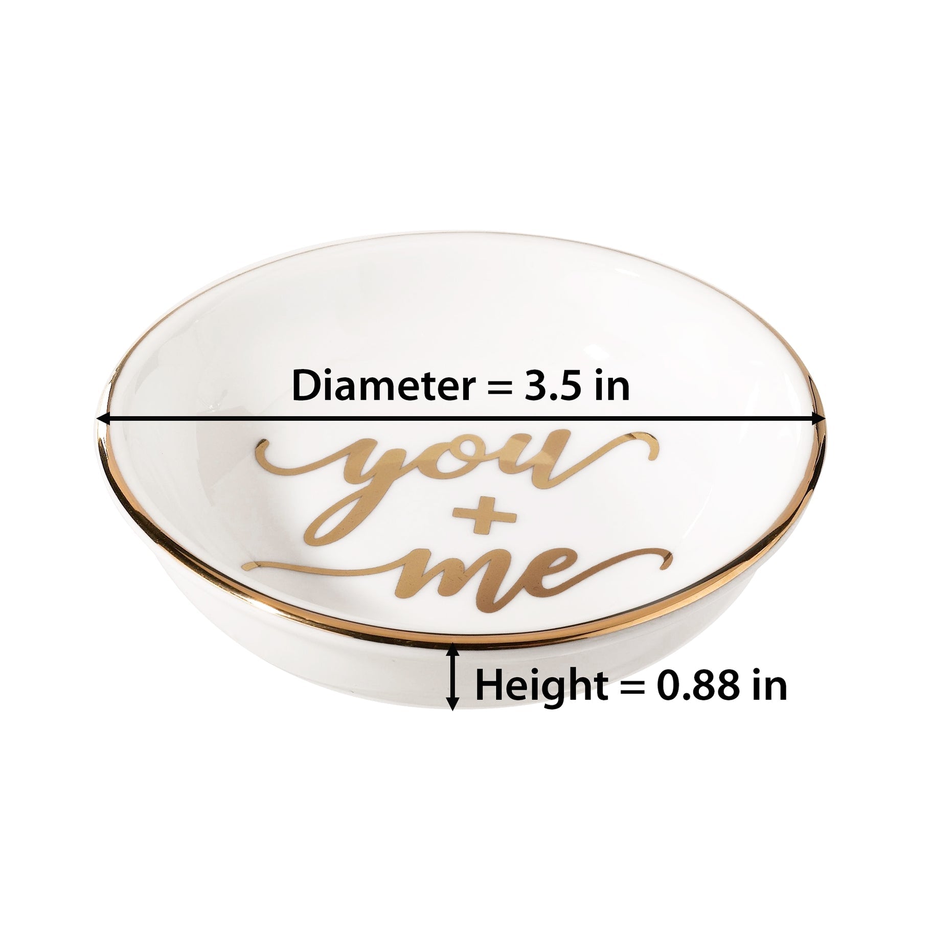 You And Me Ceramic Ring Dish | Wedding Ring Dish For One Or Two Ring - Minter and Richter Designs