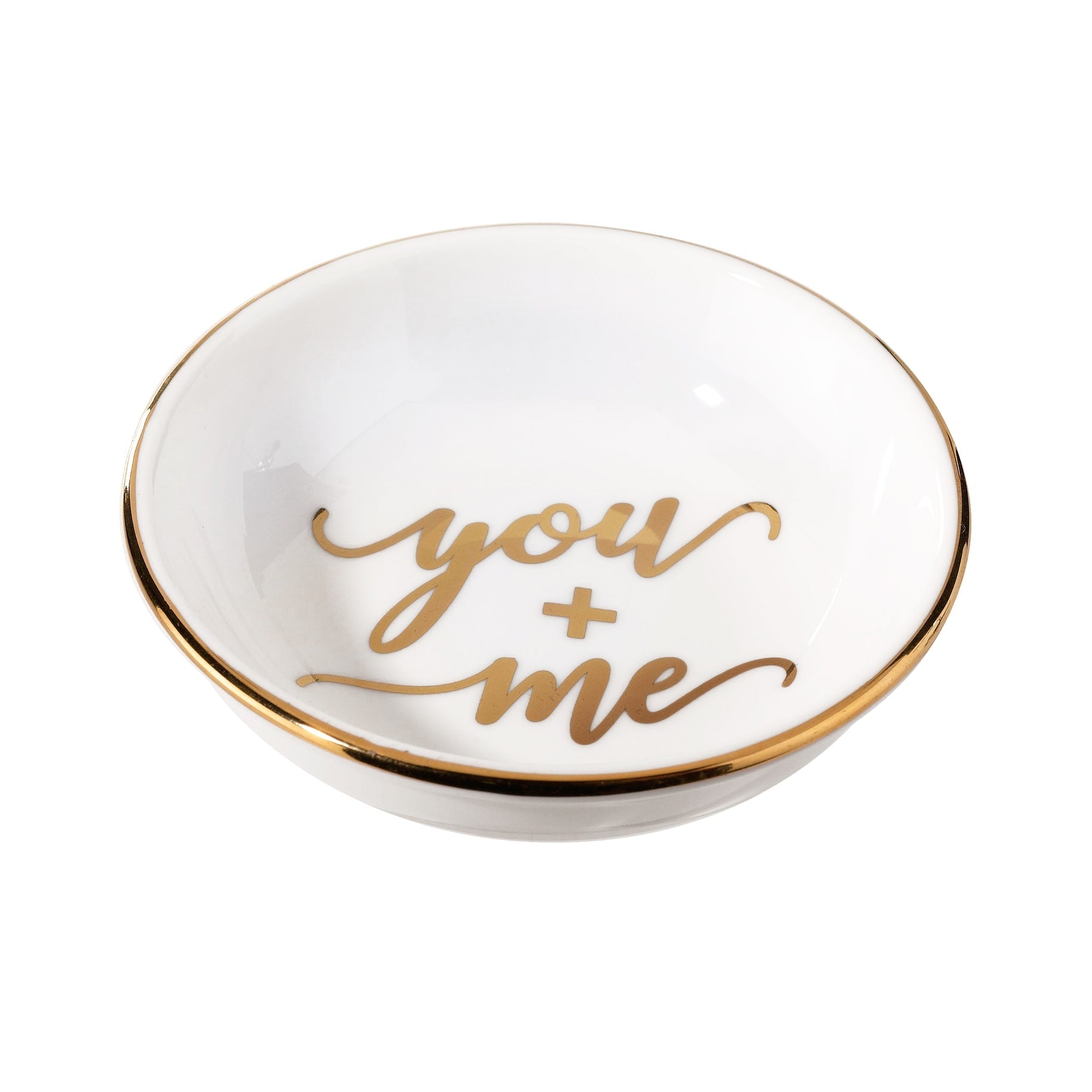 You And Me Ceramic Ring Dish | Wedding Ring Dish For One Or Two Ring - Minter and Richter Designs