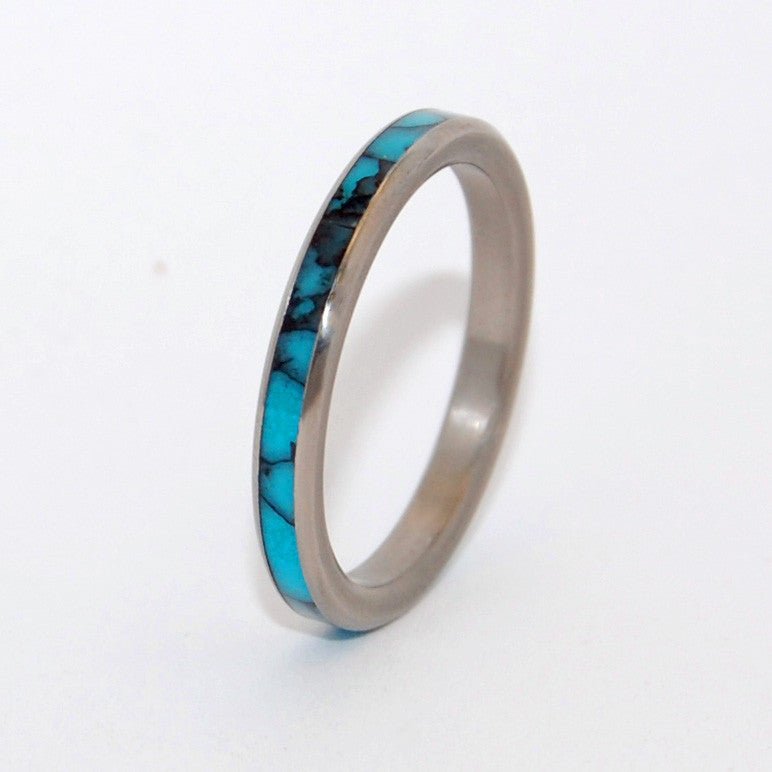 You And Me | Men's Turquoise & Titanium Wedding Ring - Minter and Richter Designs