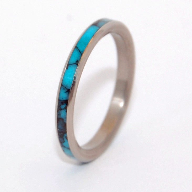 You And Me | Men's Turquoise & Titanium Wedding Ring - Minter and Richter Designs