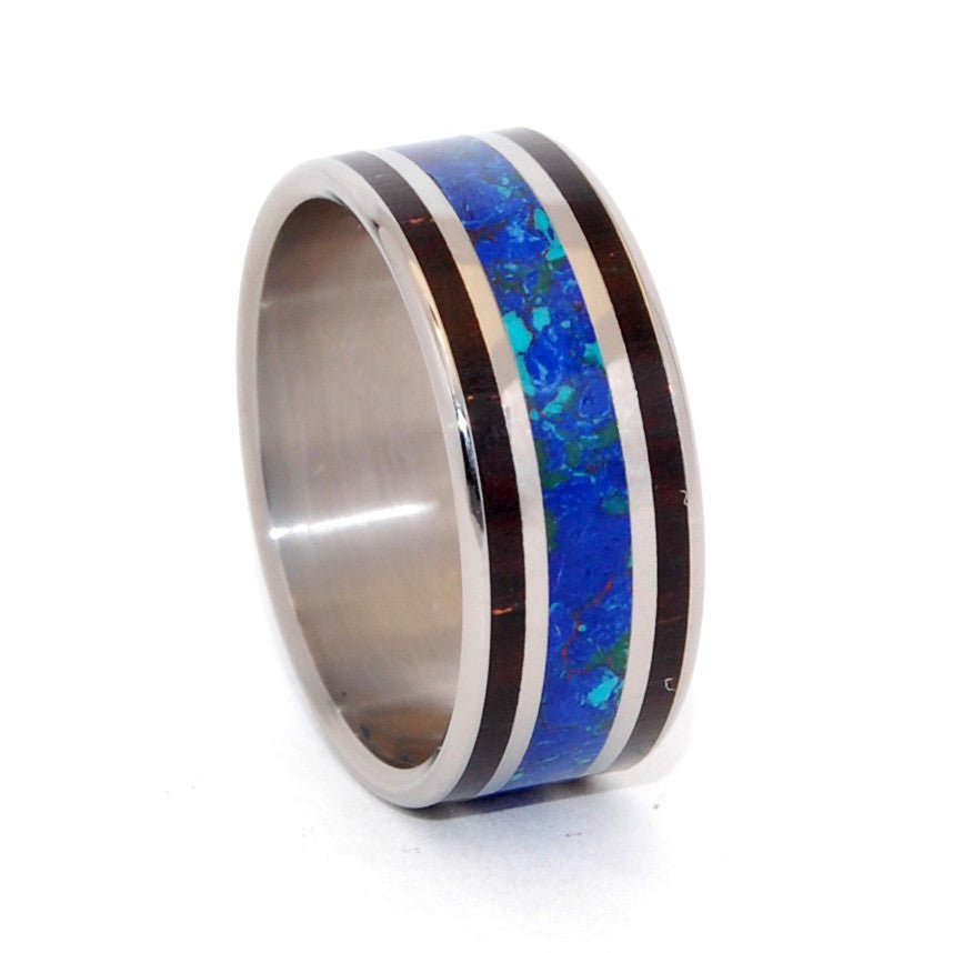 You Are My Most Rational Thought | Men's Stone, Horn & Titanium Wedding Ring - Minter and Richter Designs