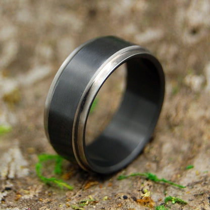 Zircon Flip | Men's Zirconium & Black Wedding Ring - Minter and Richter Designs