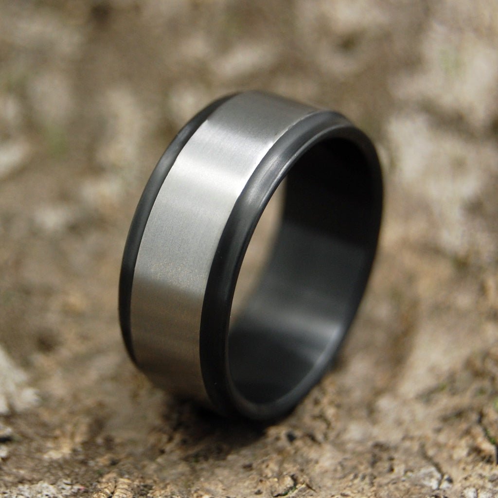 Zircon | Men's Zircon & Zirconium Wedding Ring - Minter and Richter Designs