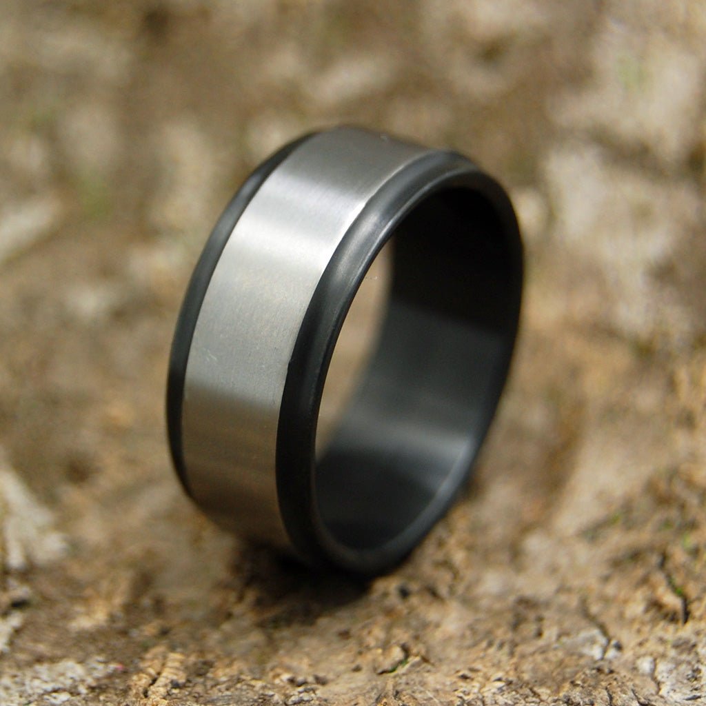 Zircon | Men's Zircon & Zirconium Wedding Ring - Minter and Richter Designs