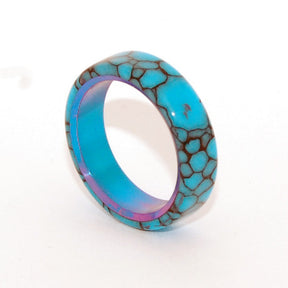 ALL I WANT IS YOU AND TURQUOISE | Turquoise Titanium Wedding Ring