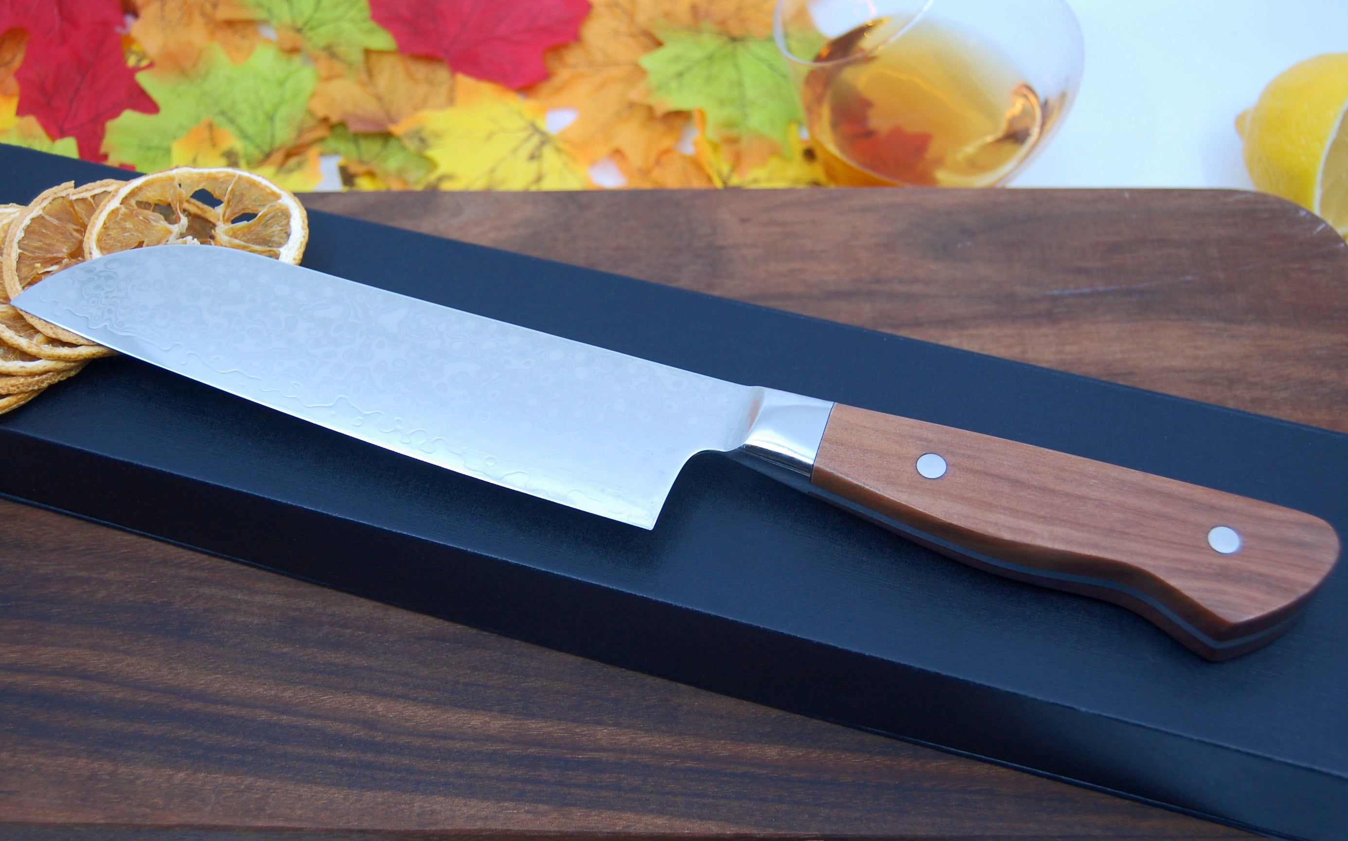 DAMASCUS STEEL CHEF'S KNIFE | Applewood Knife - Wedding Gift - Groomsmen Gift - Fathers Day - Minter and Richter Designs