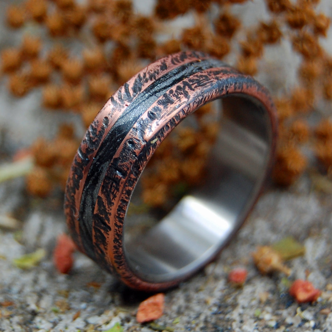 ROUGH, READY & REFINED | Copper & M3 Titanium Mens Ring - Minter and Richter Designs