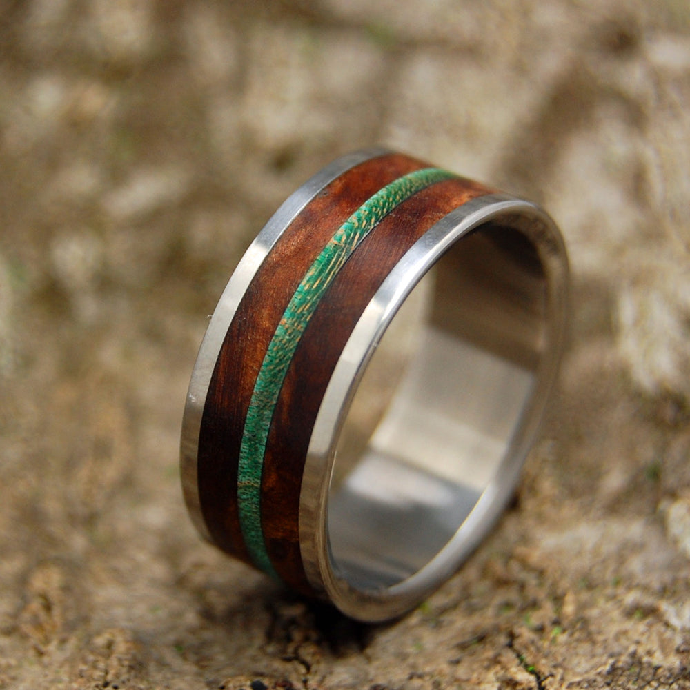 Minter + Richter | Titanium Wooden Wedding Rings | Mens Ring - FOREST HILLS