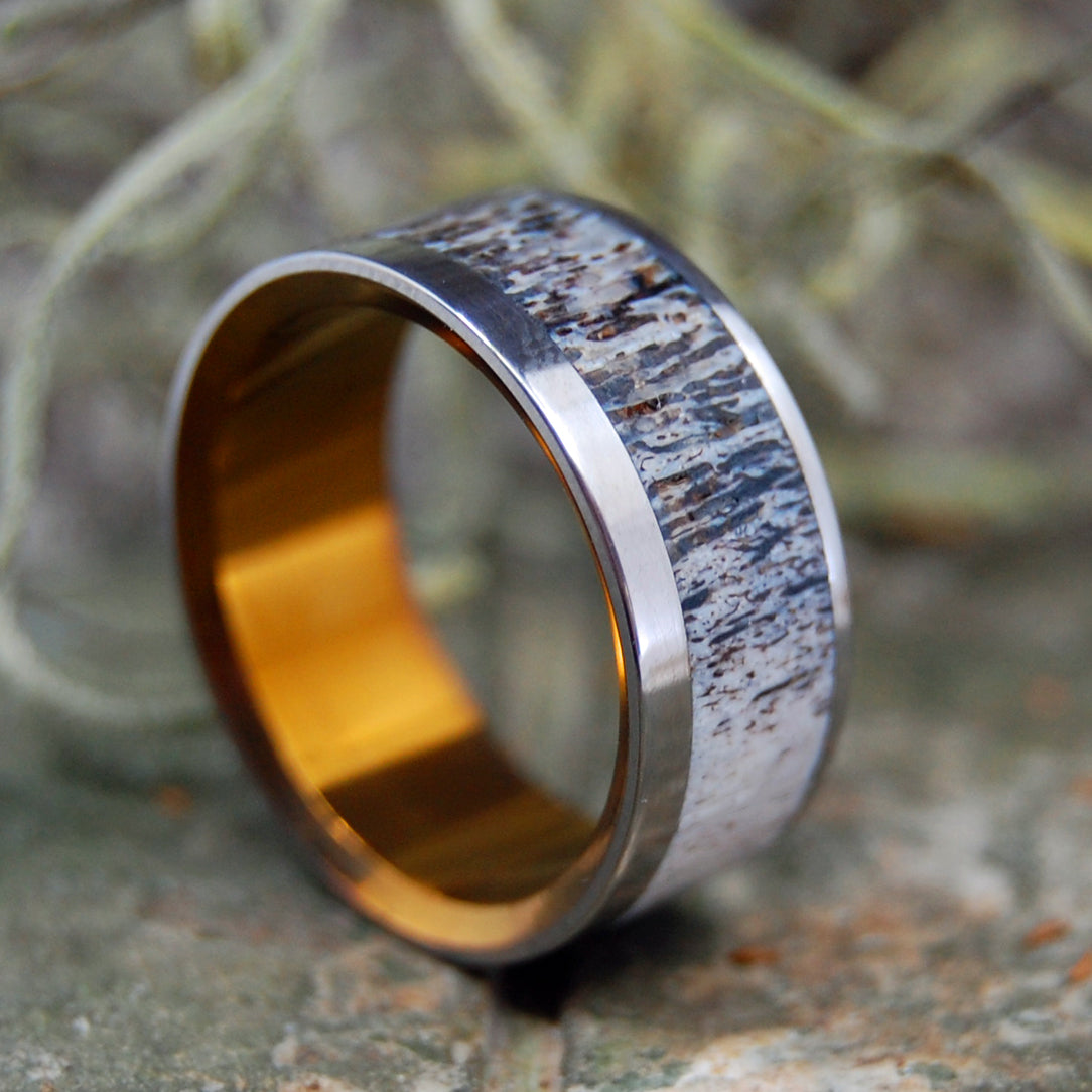 FOUND MOOSE ANTLER | Antler & Titanium Men's Wedding Rings - Minter and Richter Designs