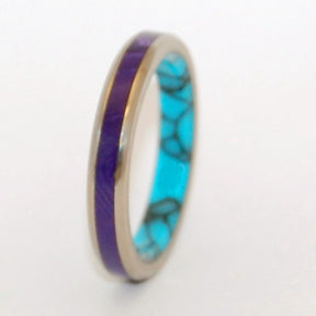 PRINCESS CHARLOTTE | Turquoise Stone & Charoite Stone - Unique Wedding Rings - Minter and Richter Designs